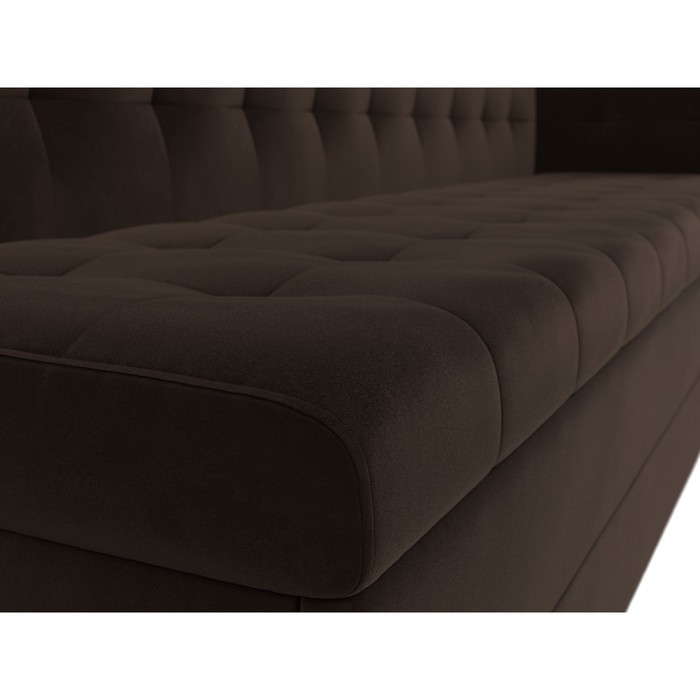 Кухонный диван «Бриз с углом», микровельвет, цвет коричневый - фото 1886475090