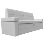 Кухонный прямой диван «Деметра», механизм дельфин, экокожа, цвет белый - Фото 5
