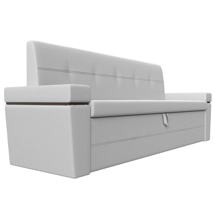 Кухонный прямой диван «Деметра», механизм дельфин, экокожа, цвет белый - фото 1887957345