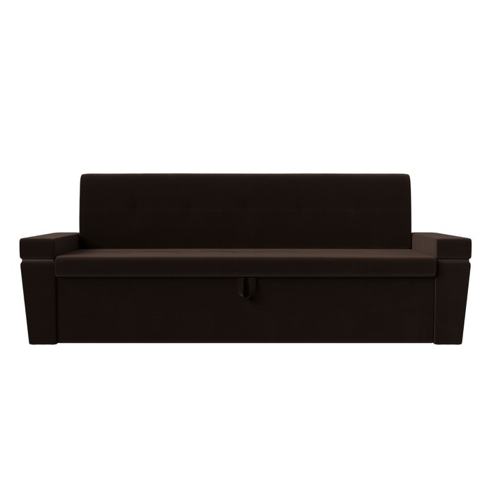 Кухонный прямой диван «Деметра», механизм дельфин, микровельвет, цвет коричневый - фото 1907090214