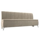 Кухонный прямой диван «Кантри», микровельвет, цвет бежевый - фото 298449191