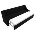 Кухонный прямой диван «Мерлин», механизм дельфин, микровельвет, цвет чёрный - Фото 6