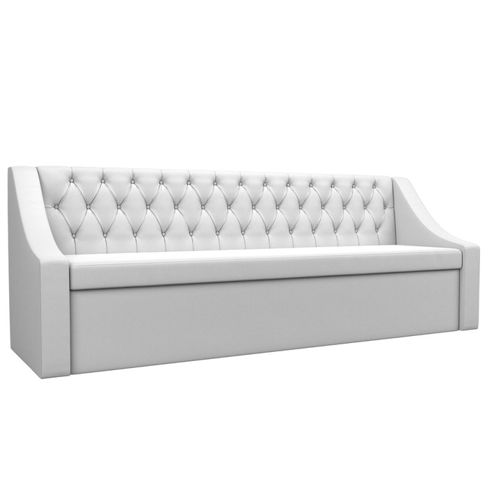 Кухонный прямой диван «Мерлин», механизм дельфин, экокожа, цвет белый - фото 1907090286