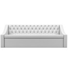 Кухонный прямой диван «Мерлин», механизм дельфин, экокожа, цвет белый - Фото 2