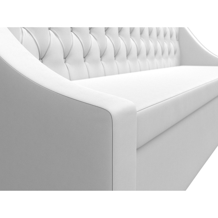Кухонный прямой диван «Мерлин», механизм дельфин, экокожа, цвет белый - фото 1907090288
