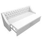 Кухонный прямой диван «Мерлин», механизм дельфин, экокожа, цвет белый - Фото 6