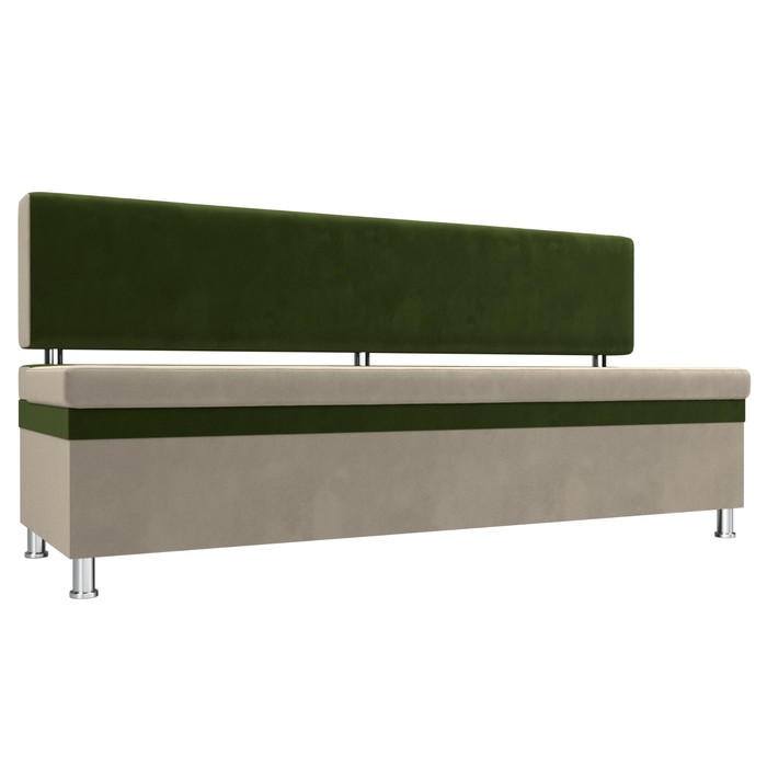 Кухонный прямой диван «Стайл», микровельвет, цвет бежевый / зелёный - Фото 1