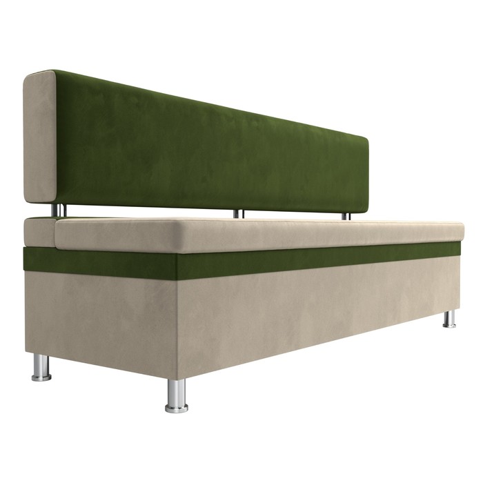Кухонный прямой диван «Стайл», микровельвет, цвет бежевый / зелёный - фото 1907090295