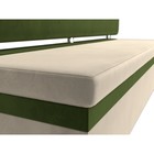Кухонный прямой диван «Стайл», микровельвет, цвет бежевый / зелёный - Фото 4