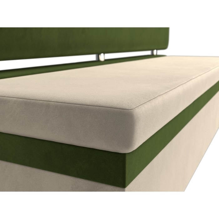 Кухонный прямой диван «Стайл», микровельвет, цвет бежевый / зелёный - фото 1907090296