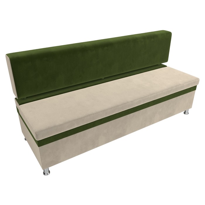 Кухонный прямой диван «Стайл», микровельвет, цвет бежевый / зелёный - фото 1907090297