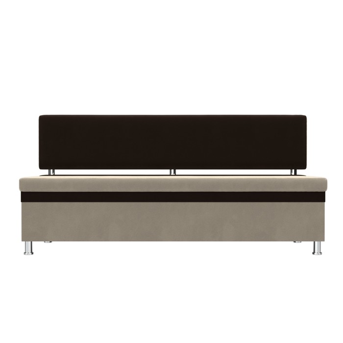 Кухонный прямой диван «Стайл», микровельвет, цвет бежевый / коричневый - фото 1907090304