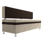 Кухонный прямой диван «Стайл», микровельвет, цвет бежевый / коричневый - Фото 3
