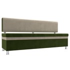 Кухонный прямой диван «Стайл», микровельвет, цвет зелёный / бежевый - фото 298449282