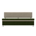 Кухонный прямой диван «Стайл», микровельвет, цвет зелёный / бежевый - Фото 2