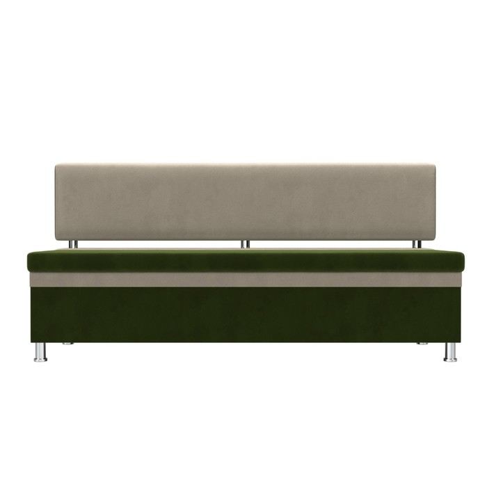 Кухонный прямой диван «Стайл», микровельвет, цвет зелёный / бежевый - фото 1907090314