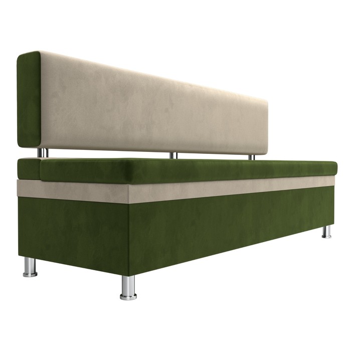 Кухонный прямой диван «Стайл», микровельвет, цвет зелёный / бежевый - фото 1907090315