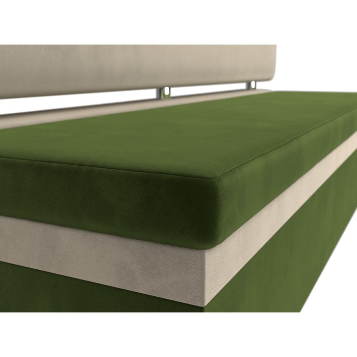 Кухонный прямой диван «Стайл», микровельвет, цвет зелёный / бежевый - фото 1907090316