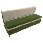 Кухонный прямой диван «Стайл», микровельвет, цвет зелёный / бежевый - Фото 5