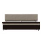 Кухонный прямой диван «Стайл», микровельвет, цвет коричневый / бежевый - Фото 2