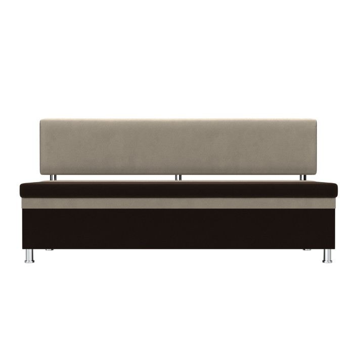 Кухонный прямой диван «Стайл», микровельвет, цвет коричневый / бежевый - фото 1926068367