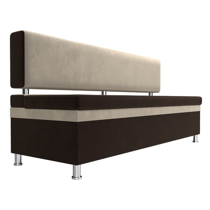 Кухонный прямой диван «Стайл», микровельвет, цвет коричневый / бежевый - фото 1907090325