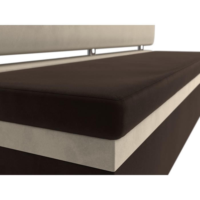 Кухонный прямой диван «Стайл», микровельвет, цвет коричневый / бежевый - фото 1907090326