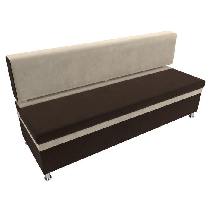 Кухонный прямой диван «Стайл», микровельвет, цвет коричневый / бежевый - фото 1907090327