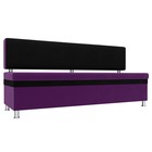 Кухонный прямой диван «Стайл», микровельвет, цвет фиолетовый / чёрный - фото 298449302