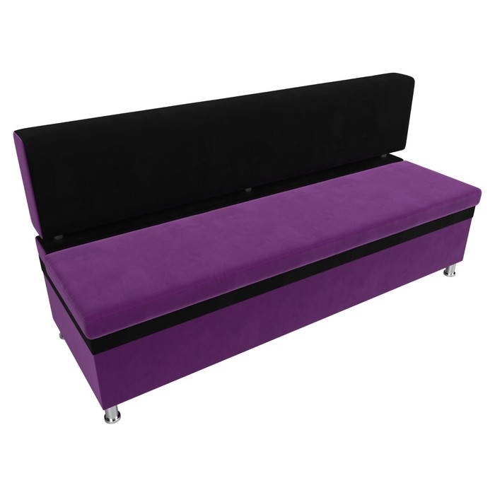 Кухонный прямой диван «Стайл», микровельвет, цвет фиолетовый / чёрный - фото 1927550407