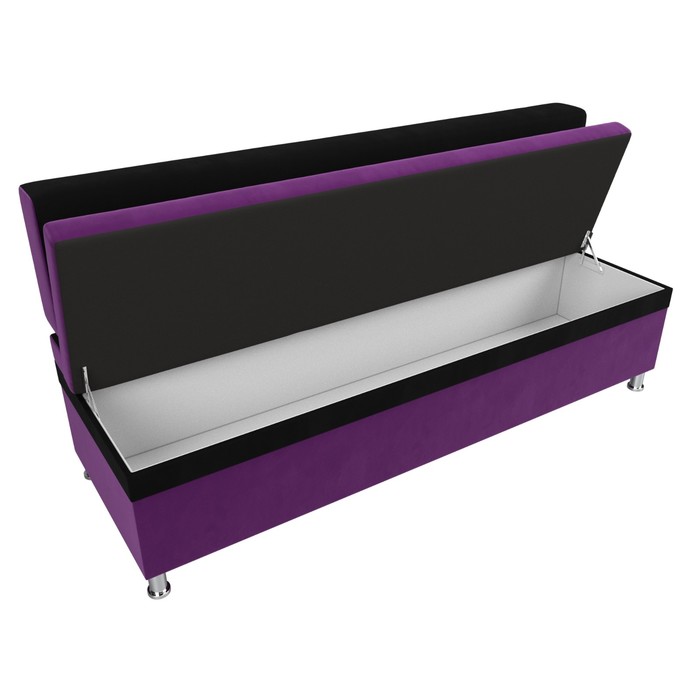 Кухонный прямой диван «Стайл», микровельвет, цвет фиолетовый / чёрный - фото 1907090338