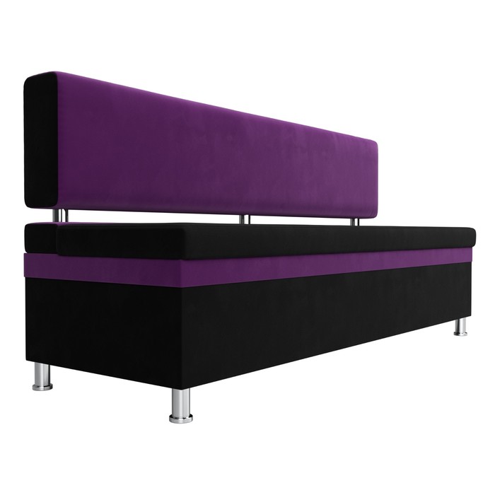 Кухонный прямой диван «Стайл», микровельвет, цвет чёрный / фиолетовый - фото 1887957497