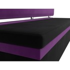 Кухонный прямой диван «Стайл», микровельвет, цвет чёрный / фиолетовый - Фото 4