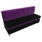 Кухонный прямой диван «Стайл», микровельвет, цвет чёрный / фиолетовый - Фото 5