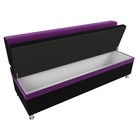 Кухонный прямой диван «Стайл», микровельвет, цвет чёрный / фиолетовый - Фото 6