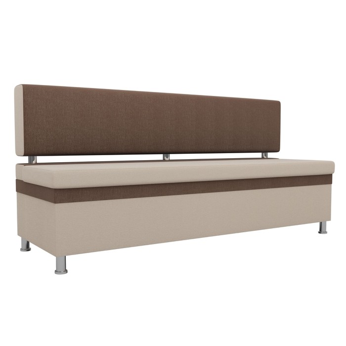 Кухонный прямой диван «Стайл», рогожка, цвет бежевый / коричневый - фото 1907090353
