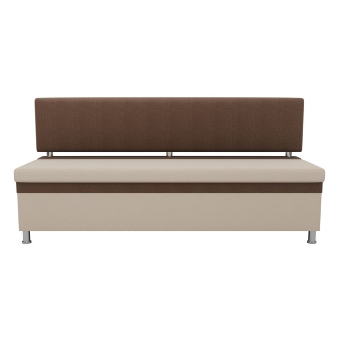 Кухонный прямой диван «Стайл», рогожка, цвет бежевый / коричневый - фото 1907090354