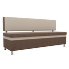 Кухонный прямой диван «Стайл», рогожка, цвет коричневый / бежевый - фото 298449330