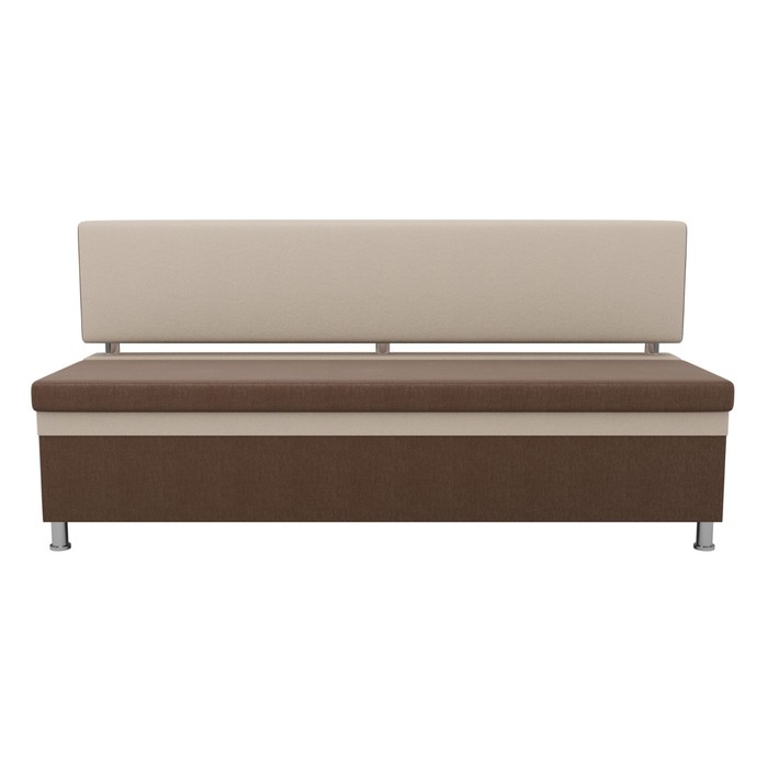 Кухонный прямой диван «Стайл», рогожка, цвет коричневый / бежевый - фото 1907090362