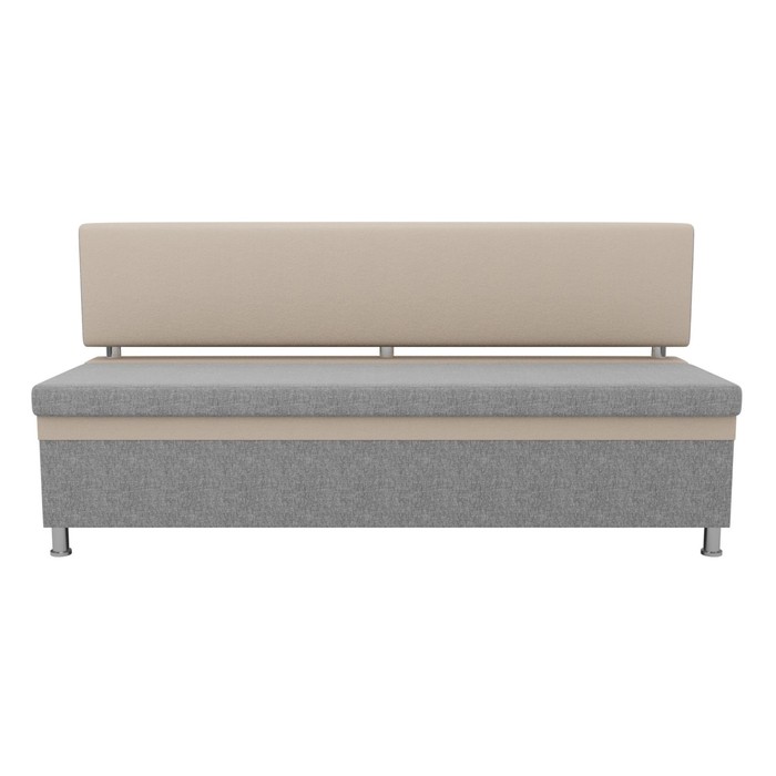 Кухонный прямой диван «Стайл», рогожка, цвет серый бежевый - фото 1907090370