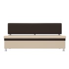 Кухонный прямой диван «Стайл», экокожа, цвет бежевый / коричневый - Фото 2
