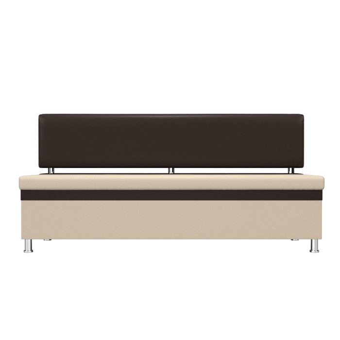 Кухонный прямой диван «Стайл», экокожа, цвет бежевый / коричневый - фото 1926068421