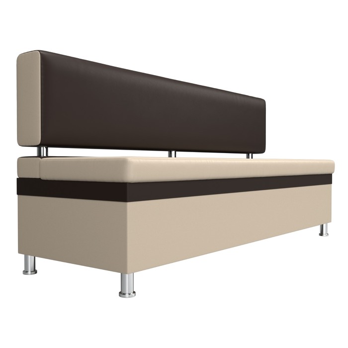 Кухонный прямой диван «Стайл», экокожа, цвет бежевый / коричневый - фото 1926068422