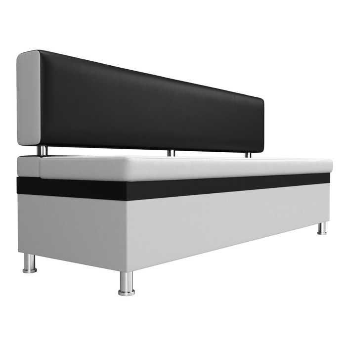 Кухонный прямой диван «Стайл», экокожа, цвет белый / чёрный - фото 1907090387
