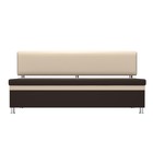 Кухонный прямой диван «Стайл», экокожа, цвет коричневый / бежевый - Фото 2