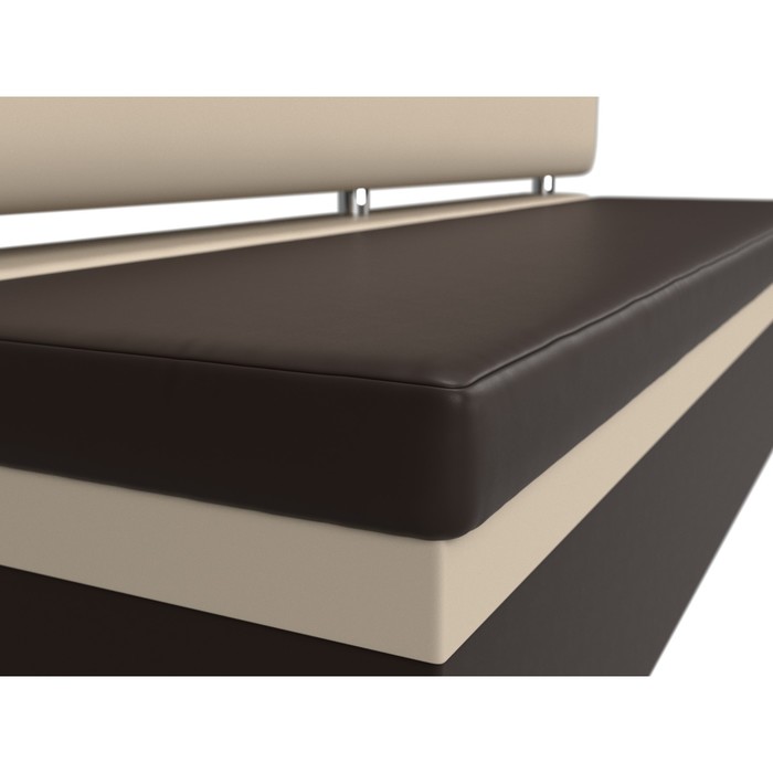 Кухонный прямой диван «Стайл», экокожа, цвет коричневый / бежевый - фото 1887957548