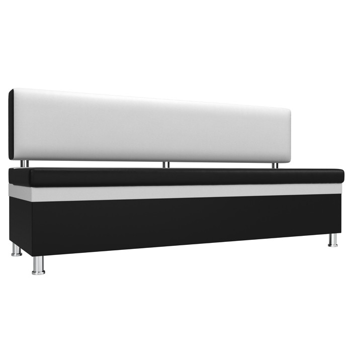 Кухонный прямой диван «Стайл», экокожа, цвет чёрный / белый - фото 1907090401
