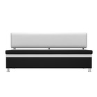 Кухонный прямой диван «Стайл», экокожа, цвет чёрный / белый - Фото 2
