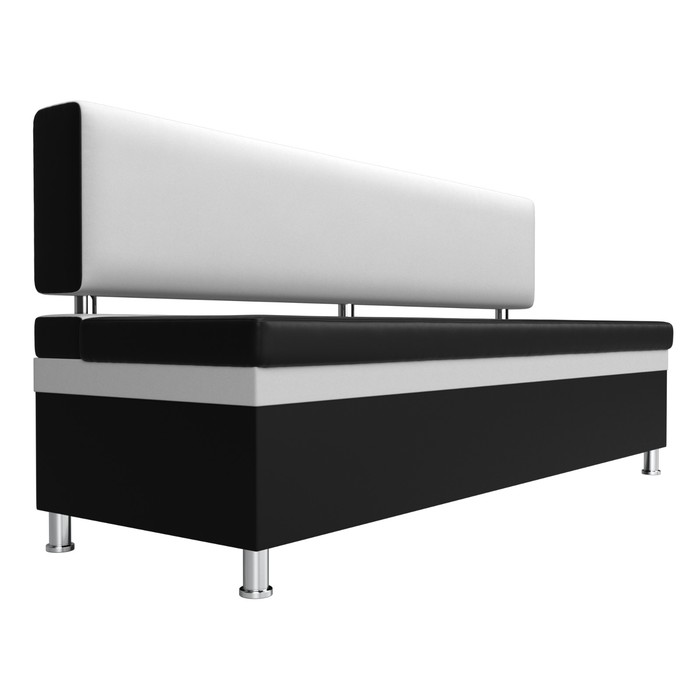 Кухонный прямой диван «Стайл», экокожа, цвет чёрный / белый - фото 1907090403