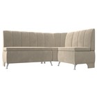 Кухонный угловой диван «Кантри», микровельвет, цвет бежевый - фото 298449372